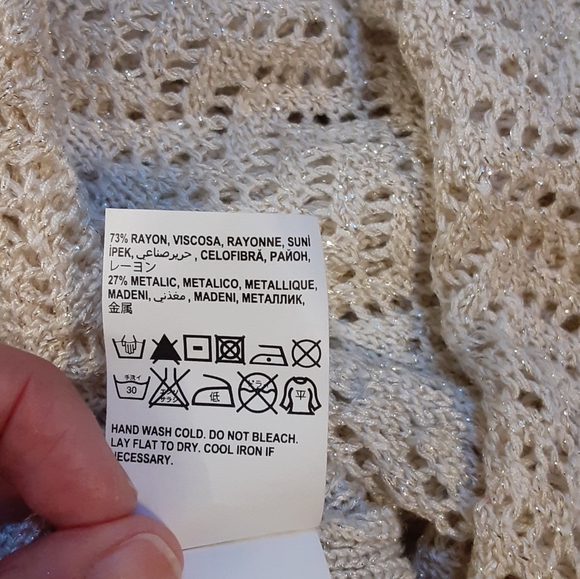 Bebe gold metallic keyhole back sweater - Picture 3 of 11